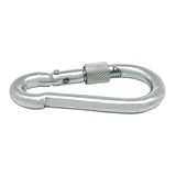 Pack De 10 Unidades - Mosquetón Bombero Con Seguro, Msq02, Acero Galvanizado, 8 X 80 Mm