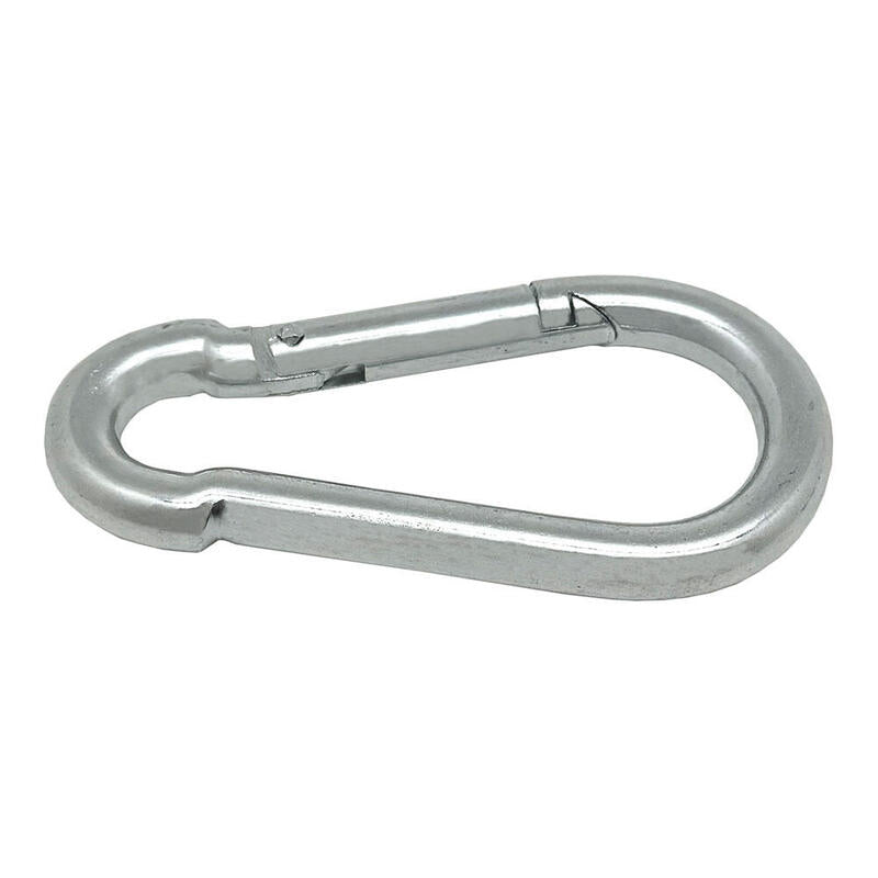 Pack De 10 Unidades - Mosquetón Bombero Sin Seguro, Msq01, Acero Galvanizado, 8 X 80 Mm