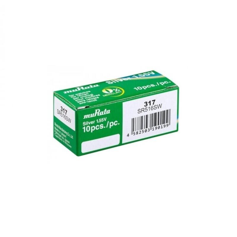 Pack De 10 Unidades Murata Pila Oxido Plata (317) Sr516sw Blister*1 10 Pilas