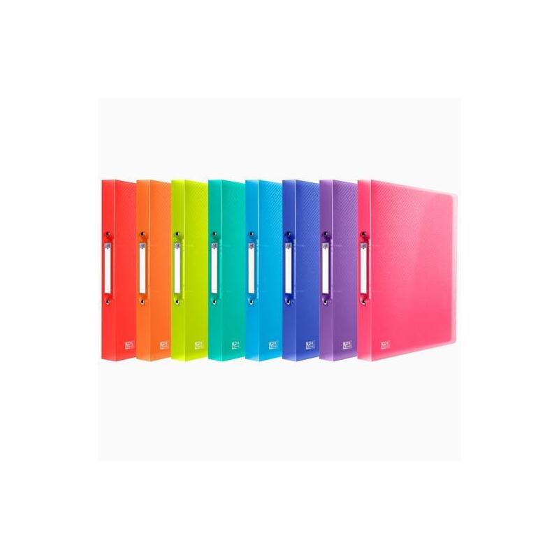 Pack De 10 Unidades Oxford Carpeta De Anillas 2x30 Urban Pp A4 Colores Surtidos Translúcidos
