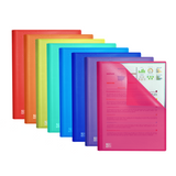 Pack De 10 Unidades Oxford Urban A4 Carpeta De Fundas Soldadas - Tapa De Plastico Translucido - 80 Fundas - Colores