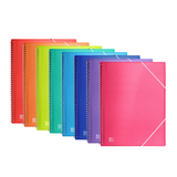 Pack De 10 Unidades Oxford Urban A4 Carpeta De Fundas - Tapa De Plastico Translucido - Espiral 60 Fundas - Colores