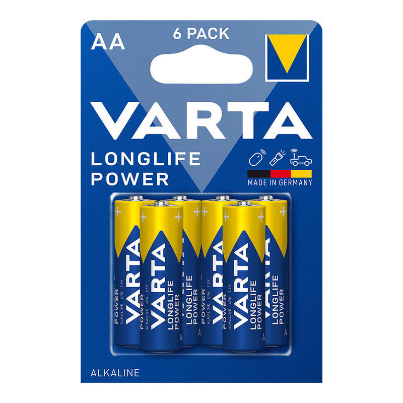 Pack De 10 Unidades - Pila Alkalina Longlife Power Aa - Lr06 Varta (Blister 6 Unid.) Ø14,5x50,5mm