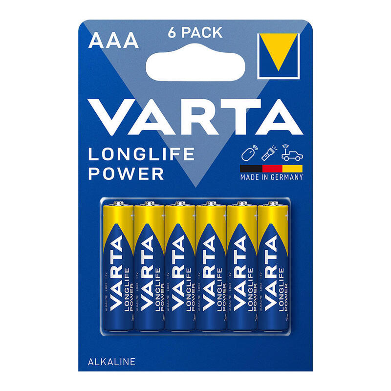 Pack De 10 Unidades - Pila Alkalina Longlife Power Aaa - Lr-3 Varta (Blister 6 Unid.)