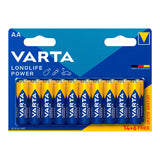 Pack De 10 Unidades - Pila Varta Longlife Power Aa - Lr06 (Blister 14+6 Unid.) Ø14,5x50,5mm