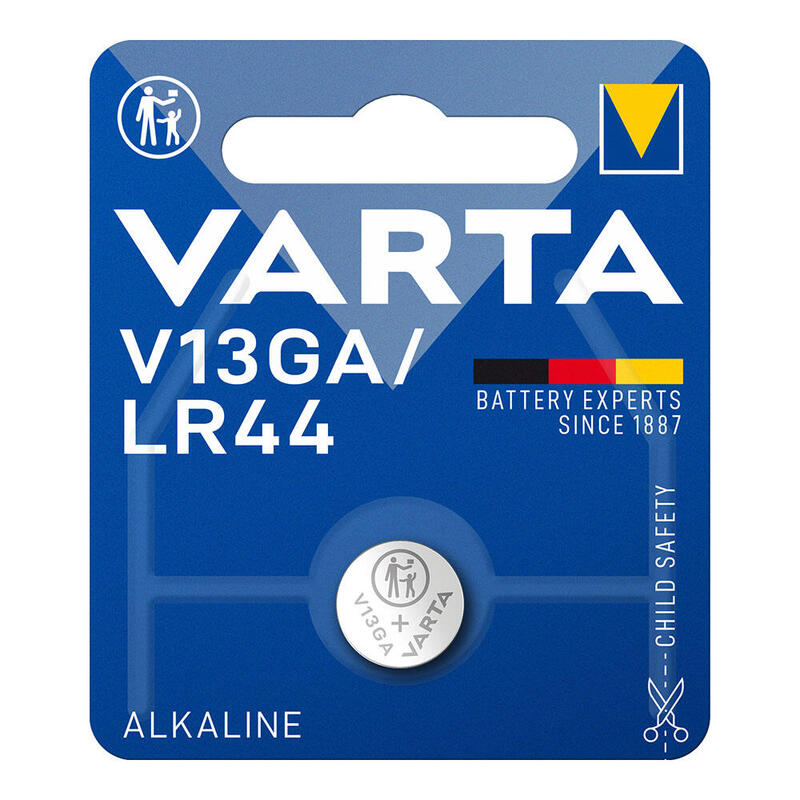 Pack De 10 Unidades - Pila Varta Lr44 - V13ga 1.5v Alkalina (Blister 1 Unid.) Ø11,6x5,4mm
