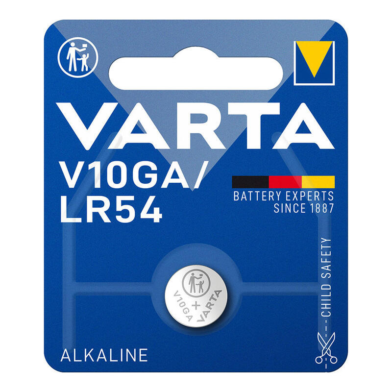 Pack De 10 Unidades - Pila Varta Lr54 - V10ga 1.5v Alkalina (Blister 1 Unid.) Ø11,6x3,0mm