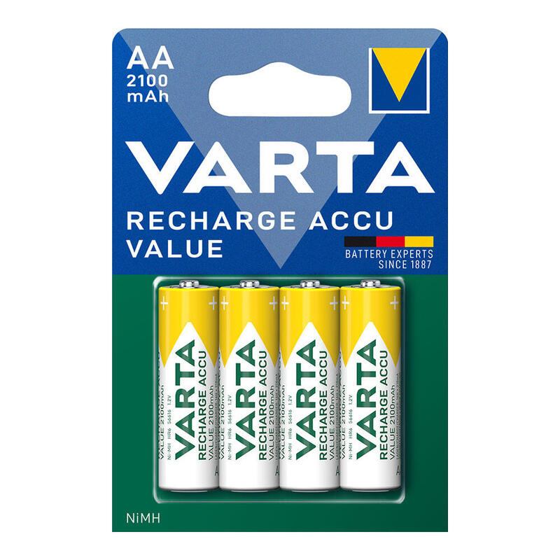 Pack De 10 Unidades - Pila Varta Recargable Accu Aa - Lr06 2100ma (Blister 4 Unid.) Ø14,5x50,5mm