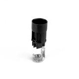 Pack De 10 Unidades - Portalámparas Vela E14 Con Soporte 65 Mm Negro Ø23,5 X 41,5 Cm