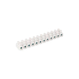 Pack De 10 Unidades - Regleta De Conexion De 10 Mm , 12 Conectores, Homologada, Blanca