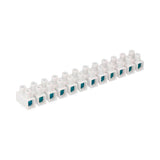 Pack De 10 Unidades - Regleta De Conexion De 16 Mm , 12 Conectores, Homologada, Blanca