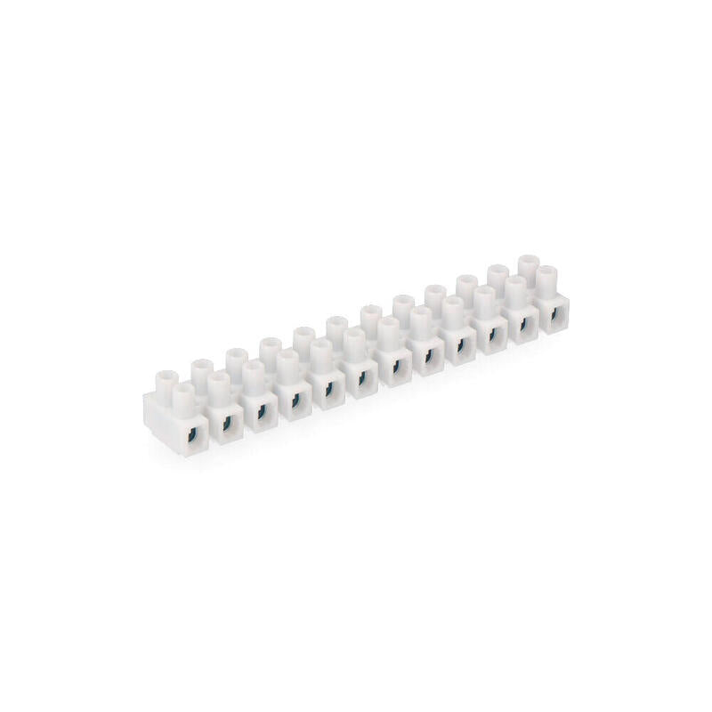 Pack De 10 Unidades - Regleta De Conexion De 4 Mm A 6 Mm , 12 Conectores, Homologada, Blanca (Retractilada)