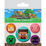 Pack De 10 Unidades - Set 5 Chapas Minecraft