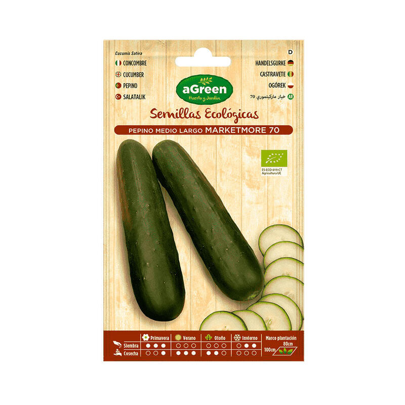 Pack De 10 Unidades - Sobre Con Semillas Eco De Pepino Marketmore Agreen
