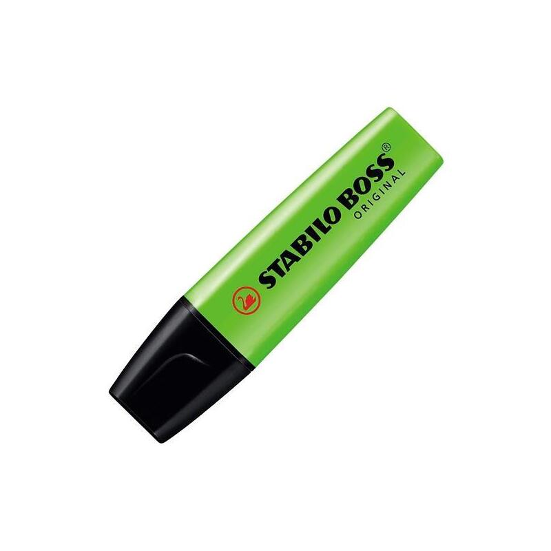 Pack De 10 Unidades Stabilo Boss Marcador Fluorescente Chispa Lima