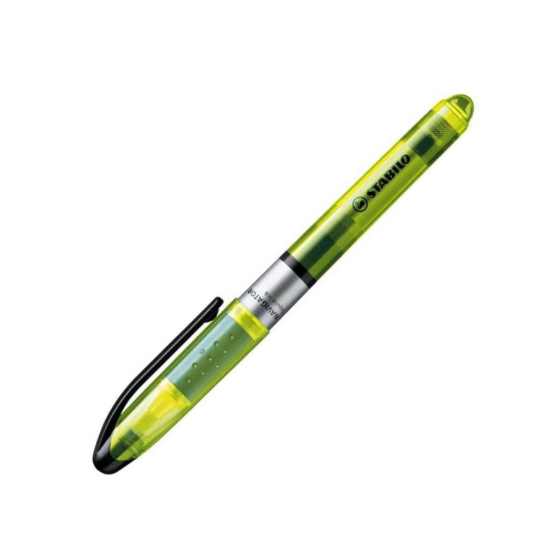 Pack De 10 Unidades Stabilo Navigator Marcador Fluorescente - Zona De Agarre - Diseño Delgado - Practico Clip Para