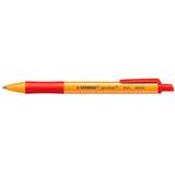 Pack De 10 Unidades Stabilo Pointball Boligrafo Retractil - Punta De 1mm - Tinta Con Base De Aceite - Recargable - 79% Plastico Reciclado - Grip Antideslizante - Color Rojo