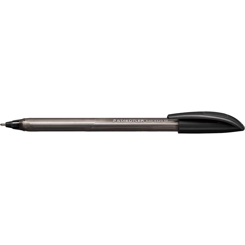 Pack De 10 Unidades Staedtler Ball 4320 M Boligrafo Punta De Bola 1mm - Escritura Suave - Cuerpo Triangular - Color Negro