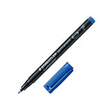 Pack De 10 Unidades Staedtler Lumocolor 318 Rotulador Permanente - Punta Fina Redonda - Trazo 0.6mm - Capuchon Con Clip - Secado Rapido - Color Azul