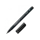 Pack De 10 Unidades Staedtler Lumocolor 318 Rotulador Permanente - Punta Fina Redonda - Trazo 0.6mm - Capuchon Con Clip - Secado Rapido - Color Negro