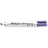 Pack De 10 Unidades Staedtler Lumocolor 351 Rotulador Para Pizarra Blanca - Punta Redonda - Trazo 2mm - Capuchon Con Clip - Color Violeta