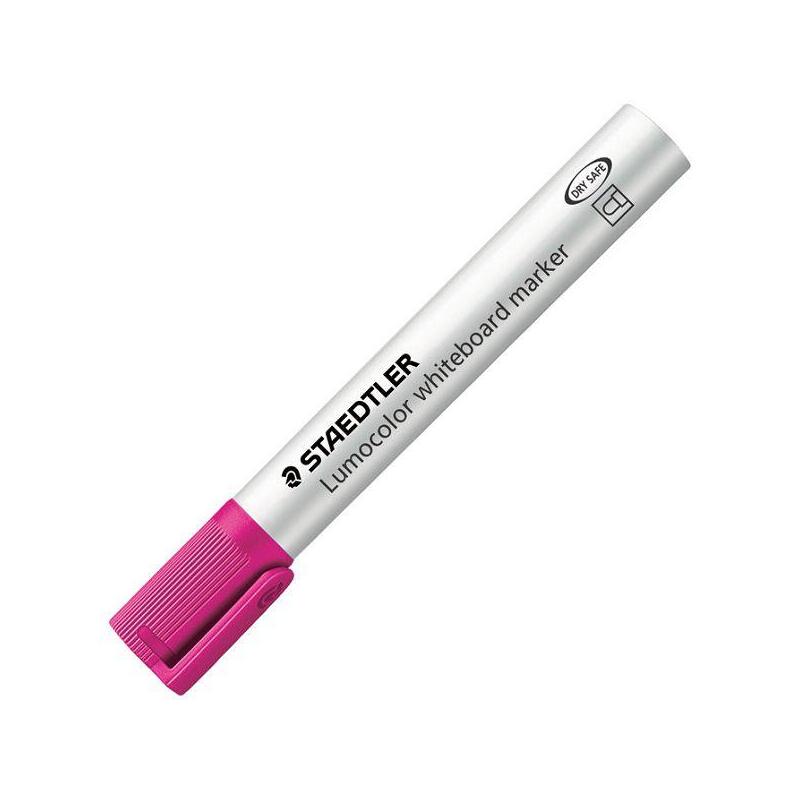 Pack De 10 Unidades Staedtler Lumocolor 351 Rotulador Para Pizarra - Punta Redonda - Trazo 2mm - Capuchon Con Clip - Color Rosa