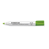 Pack De 10 Unidades Staedtler Lumocolor 351 Rotulador Para Pizarra - Punta Redonda - Trazo 2mm - Capuchon Con Clip - Color Verde Lima