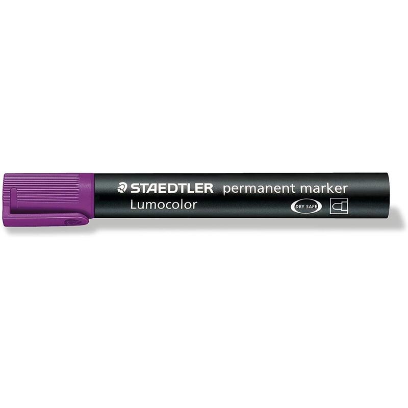 Pack De 10 Unidades Staedtler Lumocolor 352 Rotulador Permanente - Punta Redonda - Trazo 2mm Aprox - Capuchon Con Clip - Secado Rapido - Color Violeta