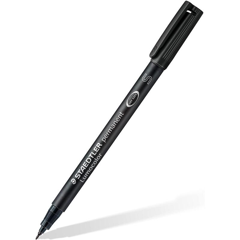 Pack De 10 Unidades Staedtler Lumocolor Permanent 313 Rotulador Permanente De Punta Fina - Trazo 0.4mm - Secado Rapido - Color Negro