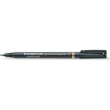Pack De 10 Unidades Staedtler Lumocolor Permanent 319 Rotulador Permanente De Punta Fina - Trazo 0.6mm - Para Aplicaciones Especiales - Secado Rapido - Color Negro