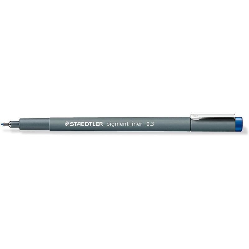 Pack De 10 Unidades Staedtler Pigment Liner 308 Rotulador Calibrado - Trazo 0.3mm - Secado Rapido - Color Azul
