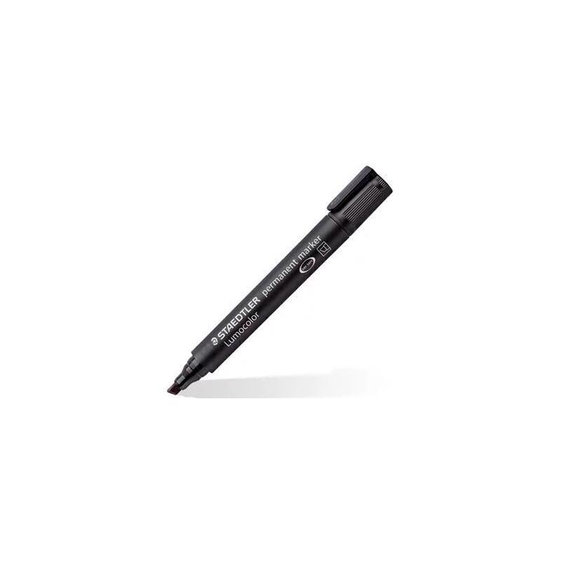 Pack De 10 Unidades Staedtler Rotulador Permanente Lumocolor 350 Punta Biselada Negro