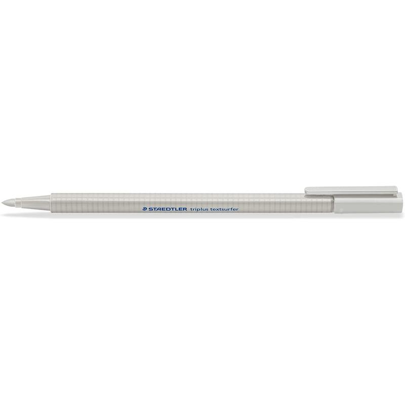 Pack De 10 Unidades Staedtler Triplus Textsurfer 362 Rotulador Fluorescente - Punta Biselada 1 - 5mm Aprox - Tinta Base De Agua - Color Gris Claro