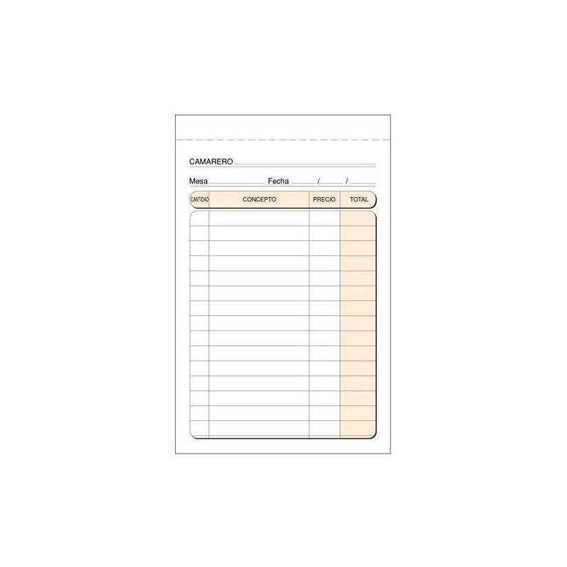 Pack De 10 Unidades Talonario Camareros Especial Bolsillo Natural Simple