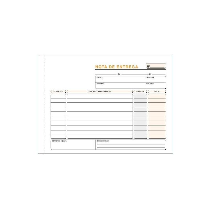Pack De 10 Unidades Talonario Entregas Cuarto Apaisado Duplicado Autocopia