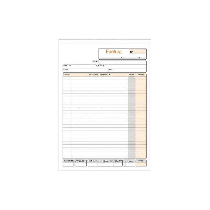 Pack De 10 Unidades Talonario Facturas A4 Natural Autocopia Duplicado