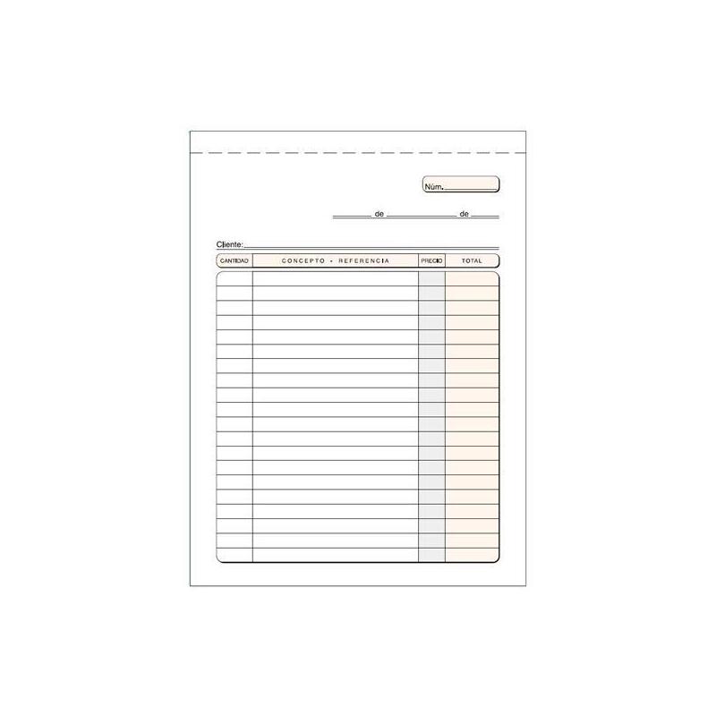 Pack De 10 Unidades Talonario Multiuso Cuarto Natural Duplicado Autocopia