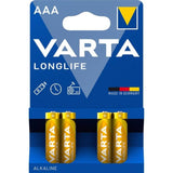 Pack De 10 Unidades Varta Longlife Pila Alcalina Aaa Lr03 Blister*4