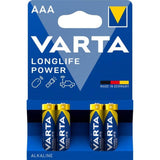 Pack De 10 Unidades Varta Longlife Power Pila Alcalina Aaa Lr03 Blister*4 10 Uds