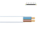 Pack De 100 Metros - Manguera 2x1,5mm Plana Blanca Flexible H05 Vv-F (Audio) Euro/Mts