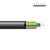 Pack De 100 Metros - Manguera Acrilica 3x2,5mm Negra Euro/Mts