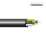 Pack De 100 Metros - Manguera Acrilica 6x1mm Negra Euro/Mts