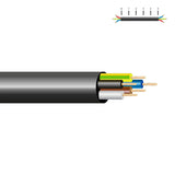 Pack De 100 Metros - Manguera Acrilica 6x1mm Negra Euro/Mts