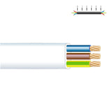 Pack De 100 Metros - Manguera Plana 3x1mm Blanca Flexible (Audio) H05 Vv-F Euro/Mts