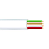 Pack De 100 Unidades - Cable Telefonico Plano 4 Vias Blanco Edm Euro/M