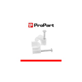 Pack De 100 Unidades Clavijas Con Abrazadera De Cable Redonda 7mm Blanco 100pcs
