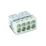 Pack De 100 Unidades - Conector Rapido 8 Vias, Ø Maximo 2,5 Mm², Transparente / Verde Gris