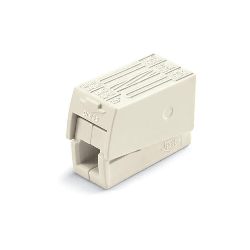 Pack De 100 Unidades - Conector Rápido En Linea Presilla 3 Vias, 2 Rígidos + 1 Rígido, Semirígido O Flexible; Ø Máximo 2,5 Mm², Blanco