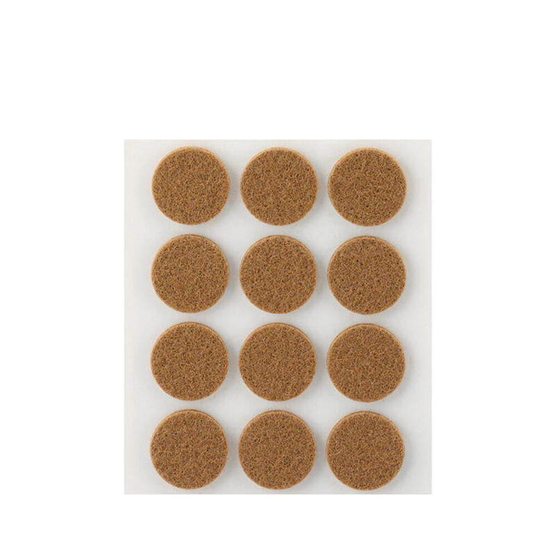 Pack De 11 Unidades - Pack 12 Fieltros Marron Sinteticos Adhesivos Ø22mm Plasfix Inofix