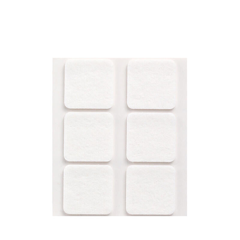 Pack De 11 Unidades - Pack 6 Fieltros Blanco Sinteticos Adhesivos 31x31mm Plasfix Inofix